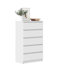 Commode Blanc 60x36x103 cm Bois d'ingénierie | Mobilier & Déco