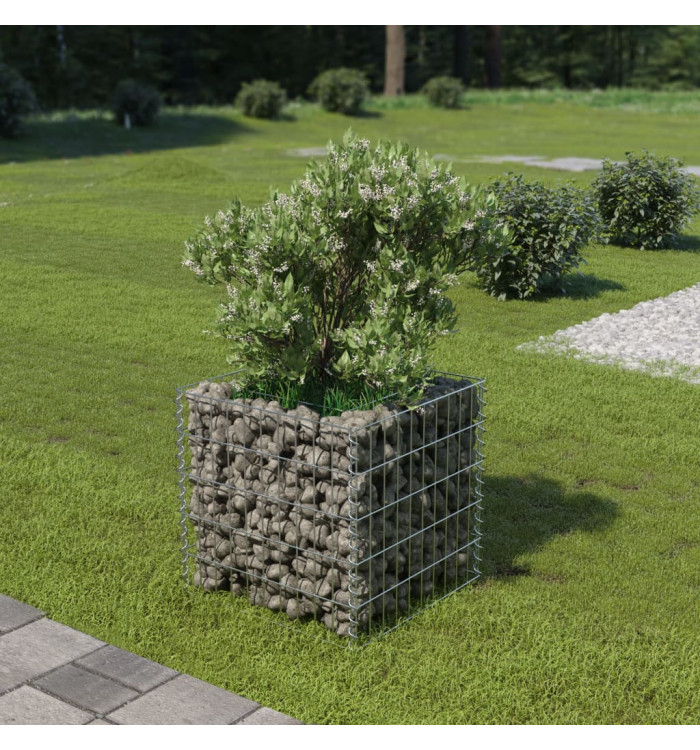 Lit surélevé à gabion Acier galvanisé 50x50x50 cm | Mobilier & Déco