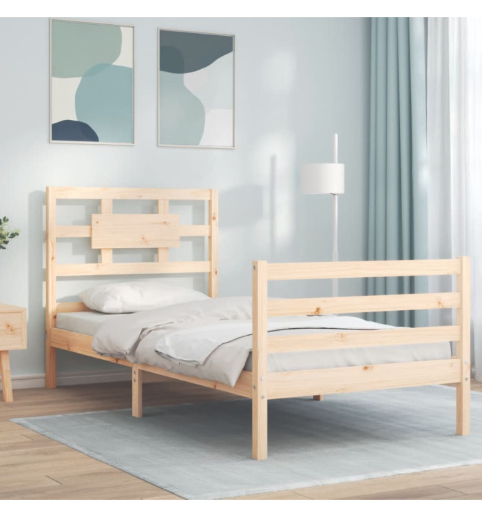 Cadre de lit sans matelas bois massif | Mobilier & Déco