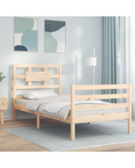 Cadre de lit sans matelas bois massif | Mobilier & Déco