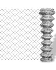 Clôture à mailles losangées Acier galvanisé 25x1,5 m Argenté | Mobilier & Déco