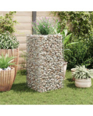 Lit surélevé à gabion Acier 50x50x100 cm | Mobilier & Déco
