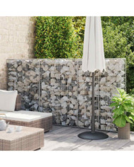 Mur à gabion avec couvercles Acier galvanisé 100x20x150 cm | Mobilier & Déco