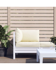 Coussins de palette lot de 3 blanc crème tissu oxford | Mobilier & Déco