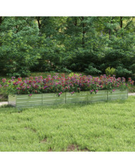 Lit surélevé de jardin 400x80x45 cm Acier galvanisé Argenté | Mobilier & Déco