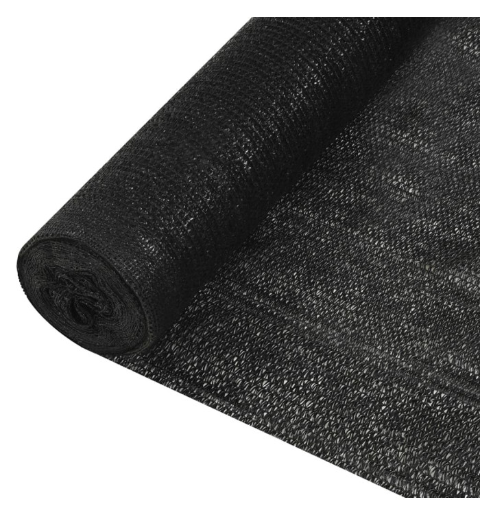 Filet brise-vue Noir 1,2x10 m PEHD 150 g/m² | Mobilier & Déco