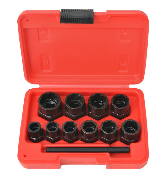 Kit d'extracteur de boulons/d'écrous endommagés Acier 11 pcs | Mobilier & Déco