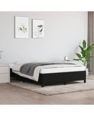 Cadre de lit sans matelas noir 140x200 cm tissu | Mobilier & Déco