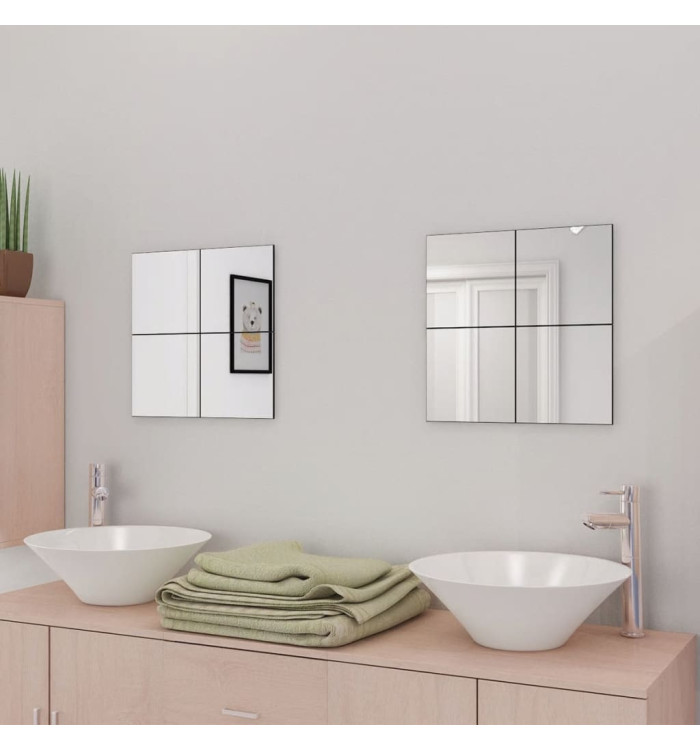 Carreaux de miroir sans cadre 16 pcs 20,5 cm | Mobilier & Déco