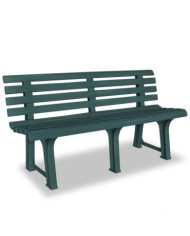 Banc de jardin 145,5 cm Plastique Vert | Mobilier & Déco