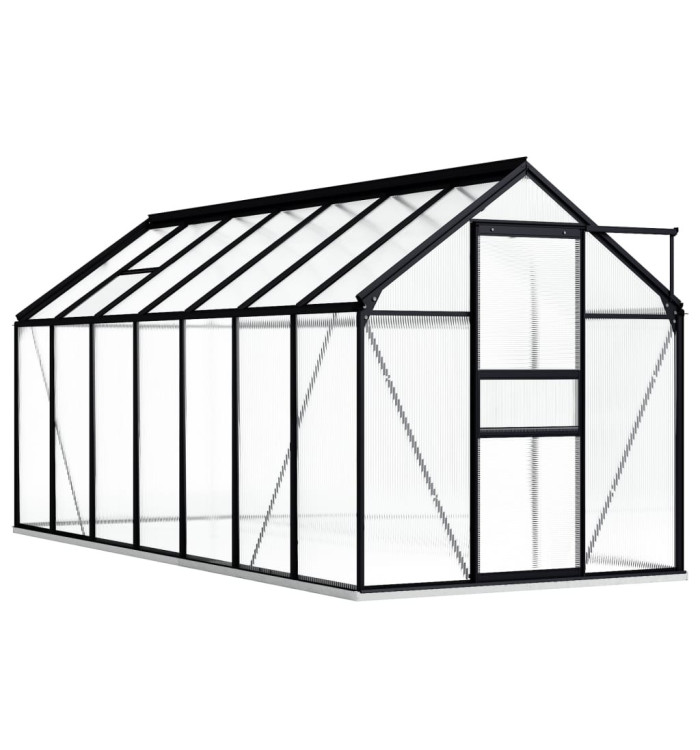 Serre avec cadre de base Anthracite Aluminium 8,17 m² | Mobilier & Déco