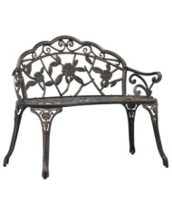Banc de bistrot 100 cm Bronze Aluminium coulé | Mobilier & Déco