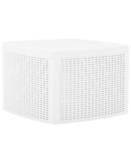 Table d'appoint Blanc 54x54x36,5 cm Plastique | Mobilier & Déco