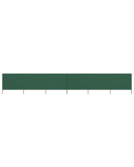 Paravent 6 panneaux Tissu 800 x 160 cm Vert | Mobilier & Déco