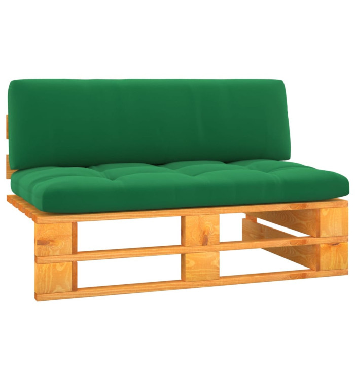 Canapé central palette de jardin marron miel bois pin imprégné | Mobilier & Déco