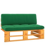 Canapé central palette de jardin marron miel bois pin imprégné | Mobilier & Déco