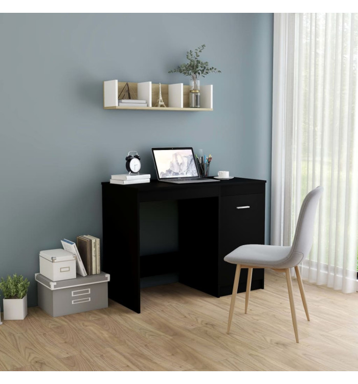Bureau Noir 100x50x76 cm Bois d’ingénierie | Mobilier & Déco