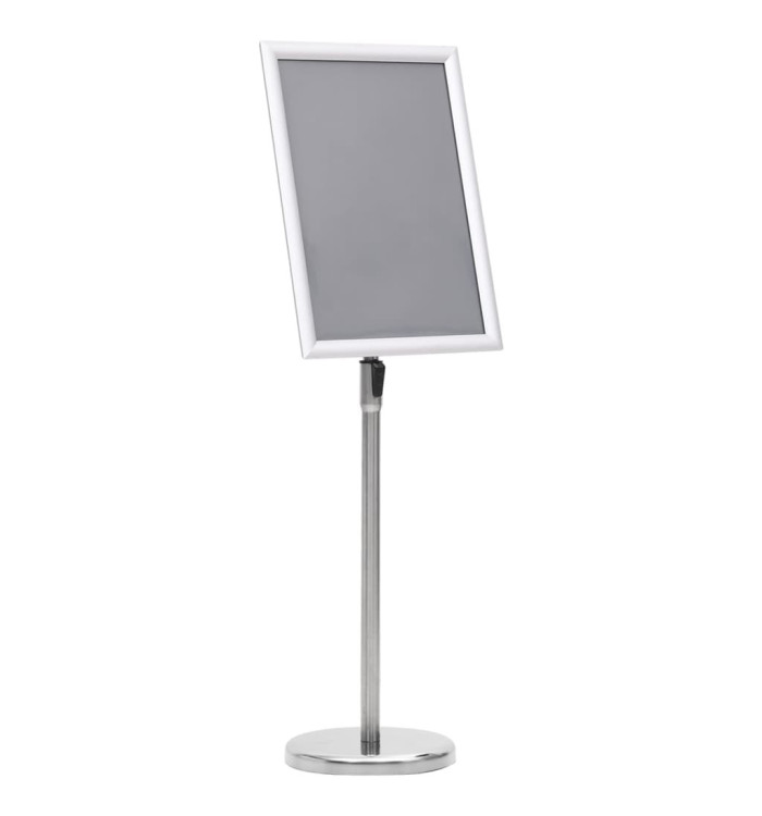 Support d'affiche A3 sur pied Argenté Alliage d'aluminium | Mobilier & Déco