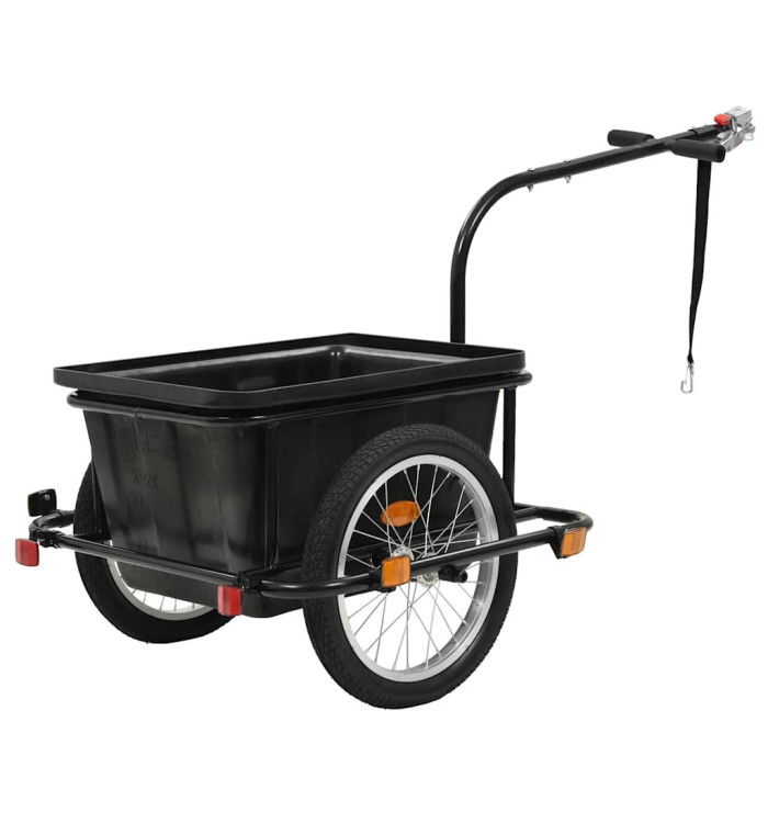 Remorque de vélo noir 50 L | Mobilier & Déco