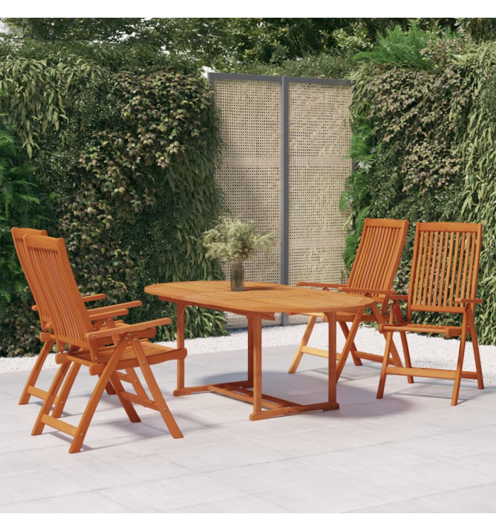 Ensemble à manger de jardin 5 pcs Bois d'eucalyptus massif | Mobilier & Déco