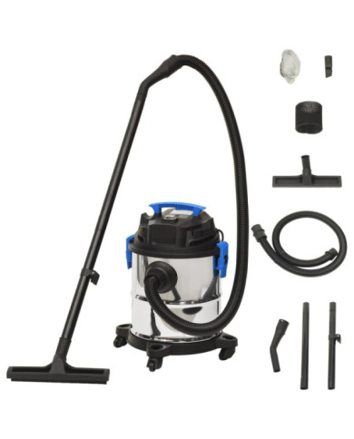 Aspirateur sec et humide 1200 W 20 L Argenté | Mobilier & Déco