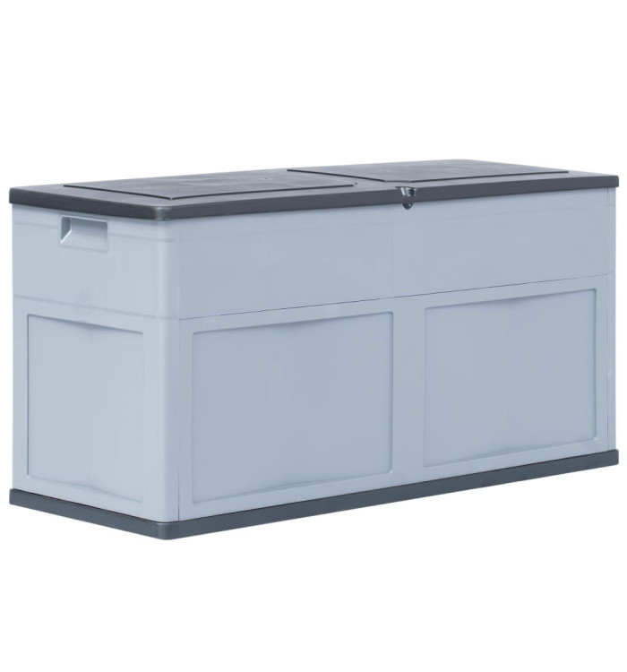 Boîte de rangement de jardin 320 L Gris Noir | Mobilier & Déco
