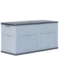 Boîte de rangement de jardin 320 L Gris Noir | Mobilier & Déco