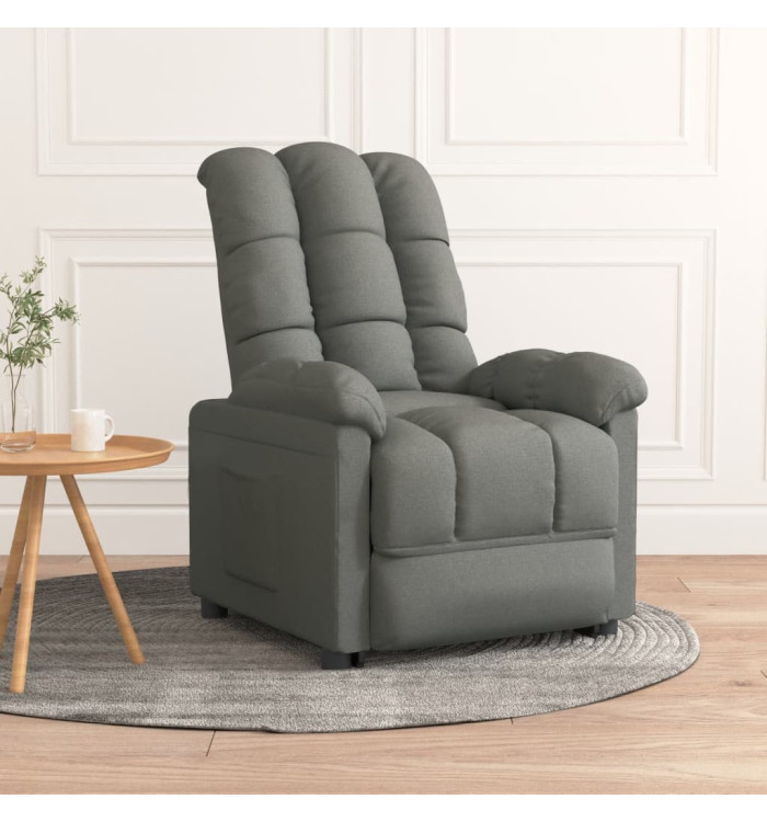 Fauteuil inclinable Gris foncé Tissu | Mobilier & Déco