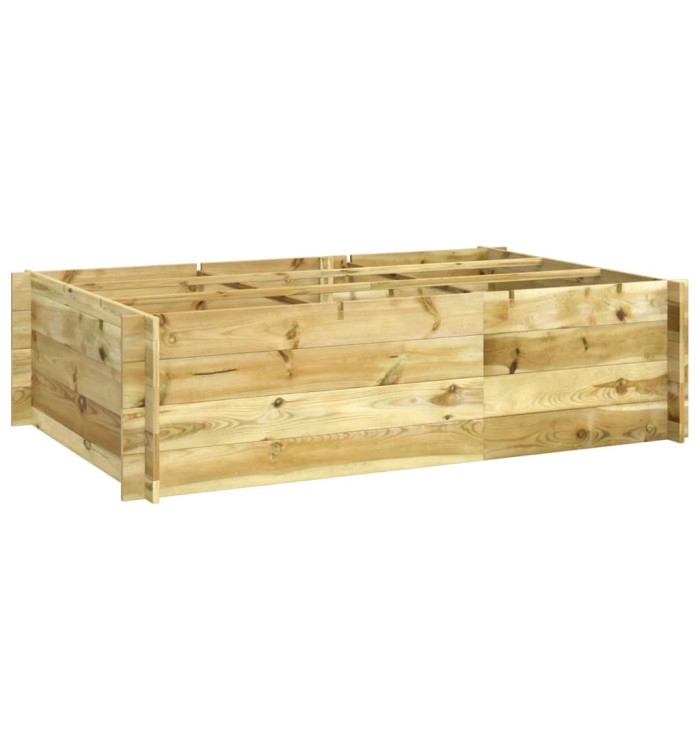 Lit surélevé 150x100x40 cm bois imprégné | Mobilier & Déco