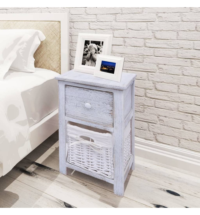 Table de chevet Bois Blanc | Mobilier & Déco