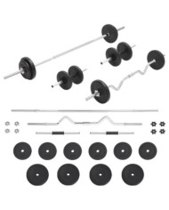 Ensemble d'haltères et de barres 30 kg | Mobilier & Déco