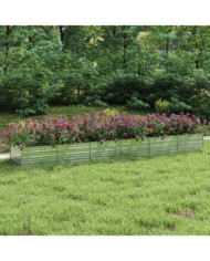 Lit surélevé de jardin 480x80x45 cm Acier galvanisé Argenté | Mobilier & Déco