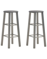 Tabourets de bar lot de 2 anthracite MDF | Mobilier & Déco