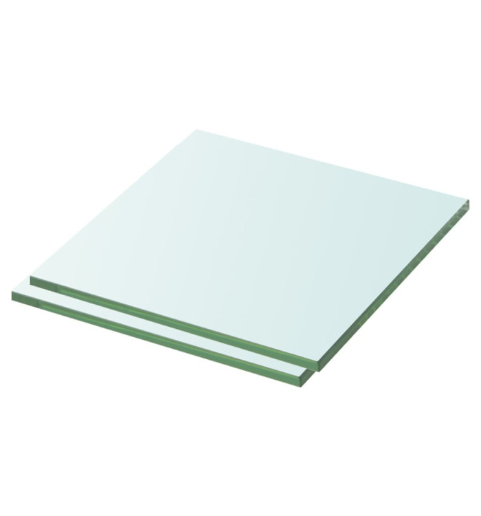Panneaux d'étagère 2 pcs Verre Transparent 30 x 30 cm | Mobilier & Déco
