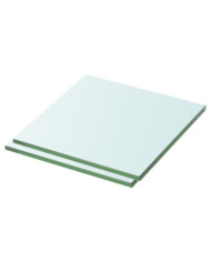 Panneaux d'étagère 2 pcs Verre Transparent 30 x 30 cm | Mobilier & Déco