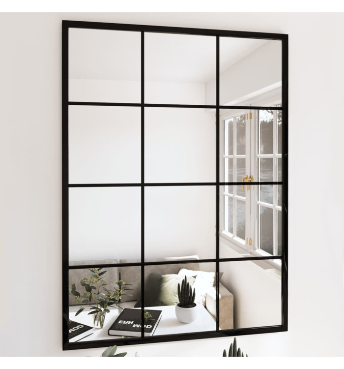 Miroirs muraux 2 pcs noir 80x60 cm métal | Mobilier & Déco