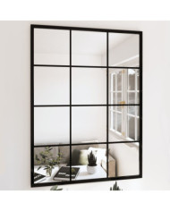 Miroirs muraux 2 pcs noir 80x60 cm métal | Mobilier & Déco