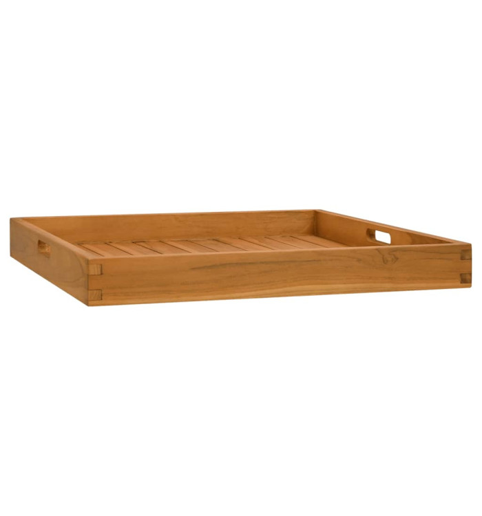 Plateau de service 60x60 cm Bois de teck massif | Mobilier & Déco