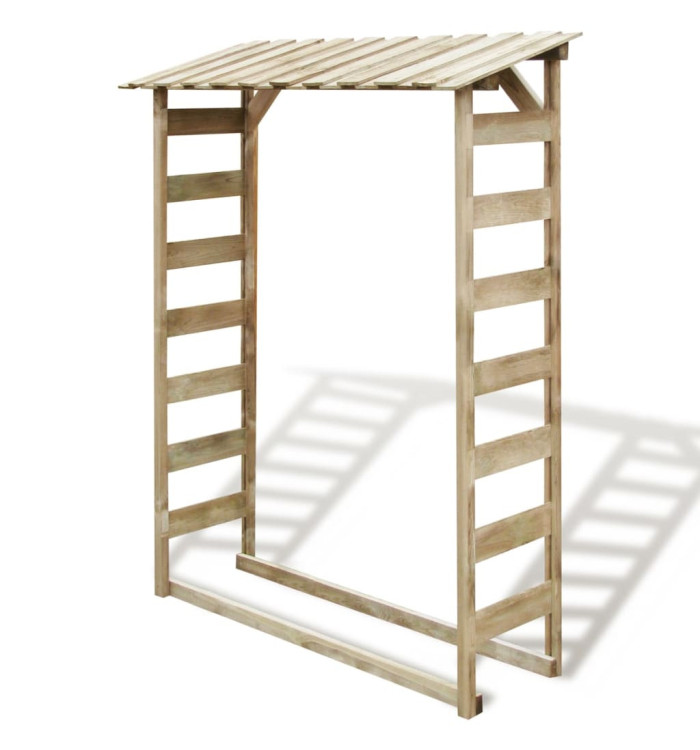 Abri de stockage du bois de chauffage 150x44x176 cm Pin imprégné | Mobilier & Déco