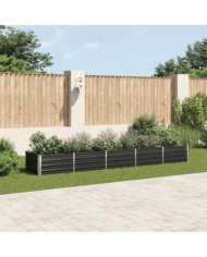 Lit surélevé de jardin Acier galvanisé 400x80x45 cm Anthracite | Mobilier & Déco