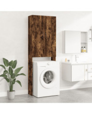 Meuble pour machine à laver Chêne fumé 64x25,5x190 cm | Mobilier & Déco