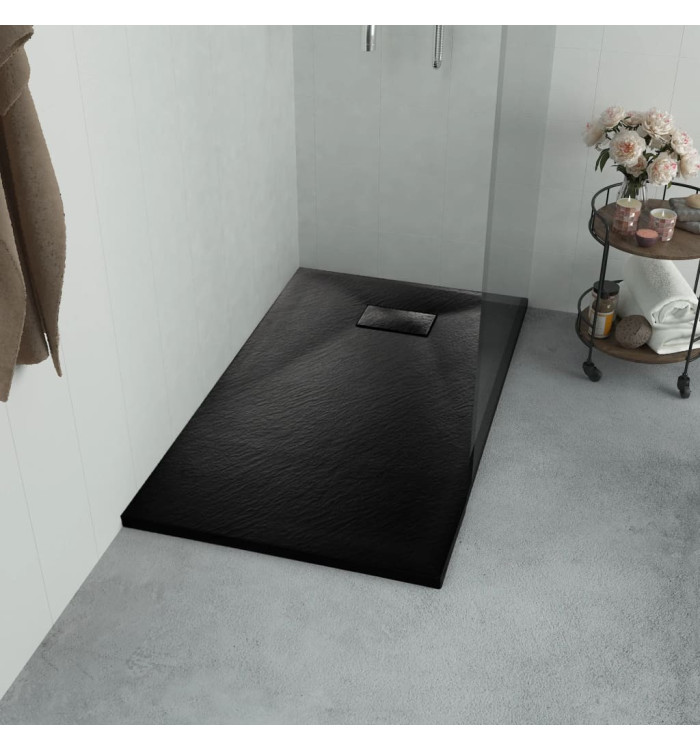 Bac de douche SMC Noir 90 x 70 cm | Mobilier & Déco