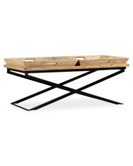 Table basse Bois de manguier massif 110x55x42 cm | Mobilier & Déco
