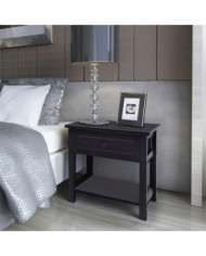 Table de chevet Bois Noir | Mobilier & Déco