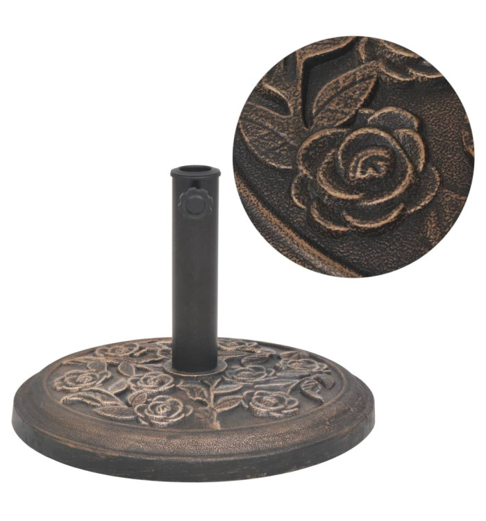 Socle de parasol Résine Rond Bronze 9 kg | Mobilier & Déco