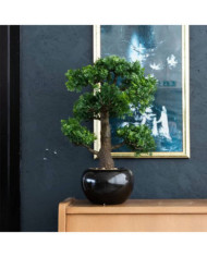 Emerald Mini bonsaï Ficus artificiel Vert 47 cm 420006 | Mobilier & Déco