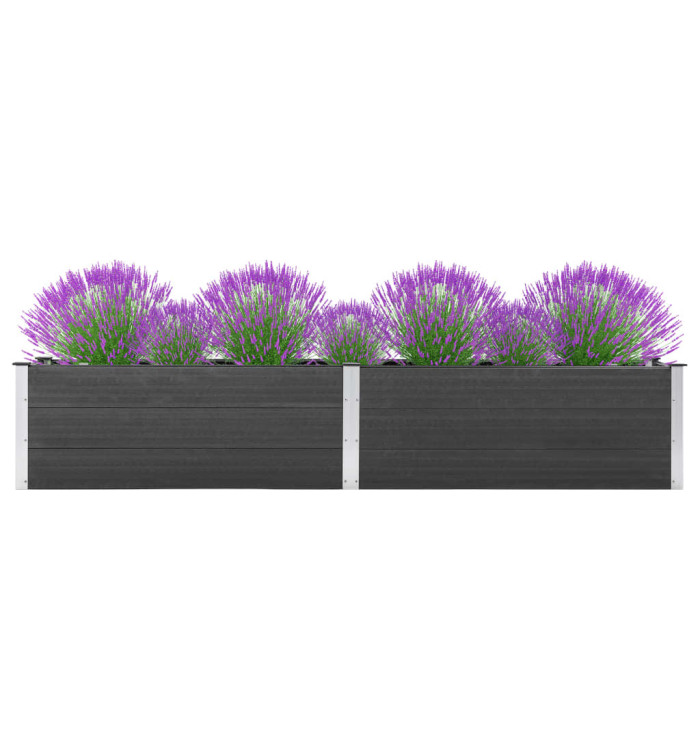 Lit surélevé de jardin 200x50x54 cm WPC Gris | Mobilier & Déco