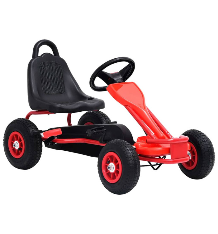 Kart à pédales avec pneus Rouge | Mobilier & Déco