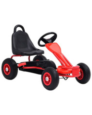 Kart à pédales avec pneus Rouge | Mobilier & Déco