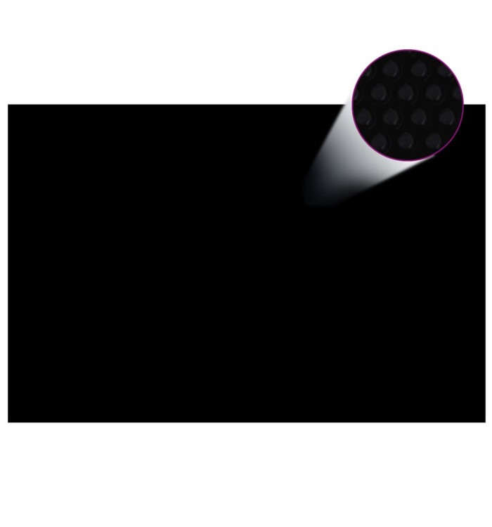 Film solaire de piscine PE rectangulaire flottant 6x4 m Noir | Mobilier & Déco
